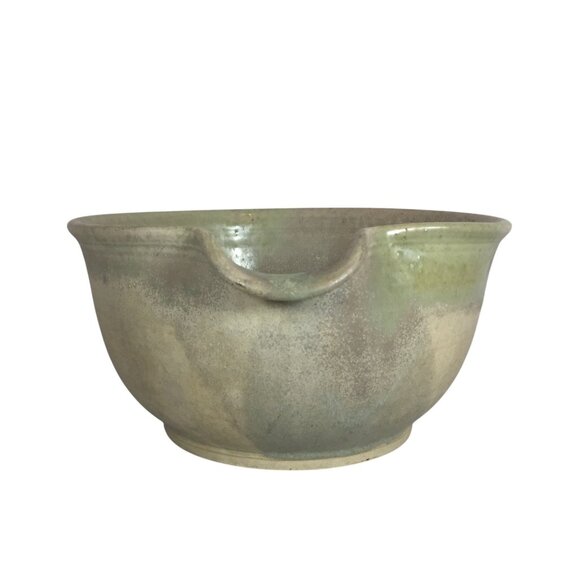 Artisan Made Pottery Mixing Bowl With Pour Spout Large 11W X 6D Signed - Picture 2 of 9